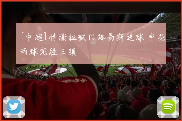 [中超]特谢拉破门路易斯进球 申花两球完胜三镇